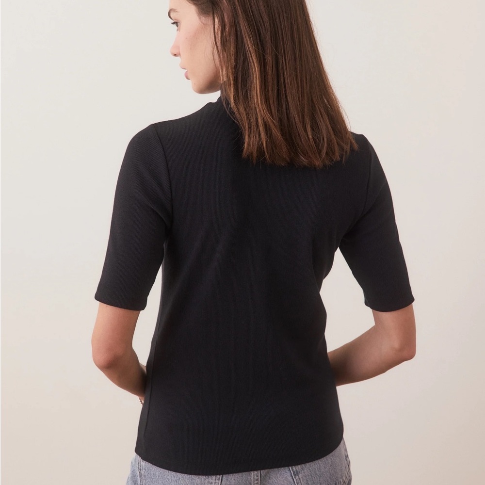 Lexi Rib Mock Neck Top - Picture 4 of 4